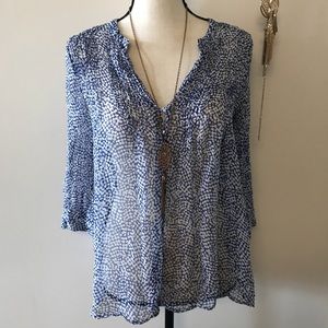 Joie sheer button up top